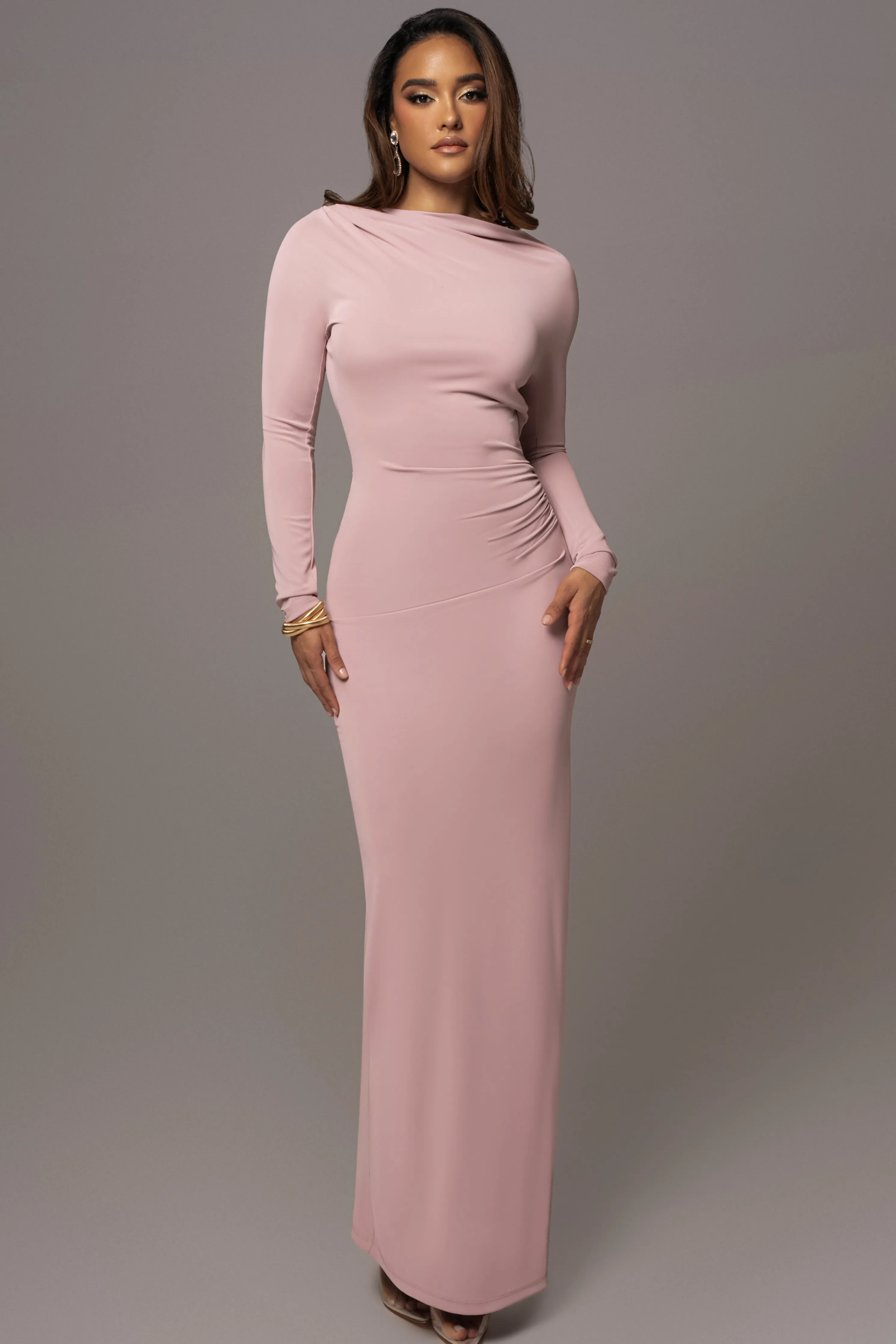 Mauve Kathleen Slit Maxi Dress