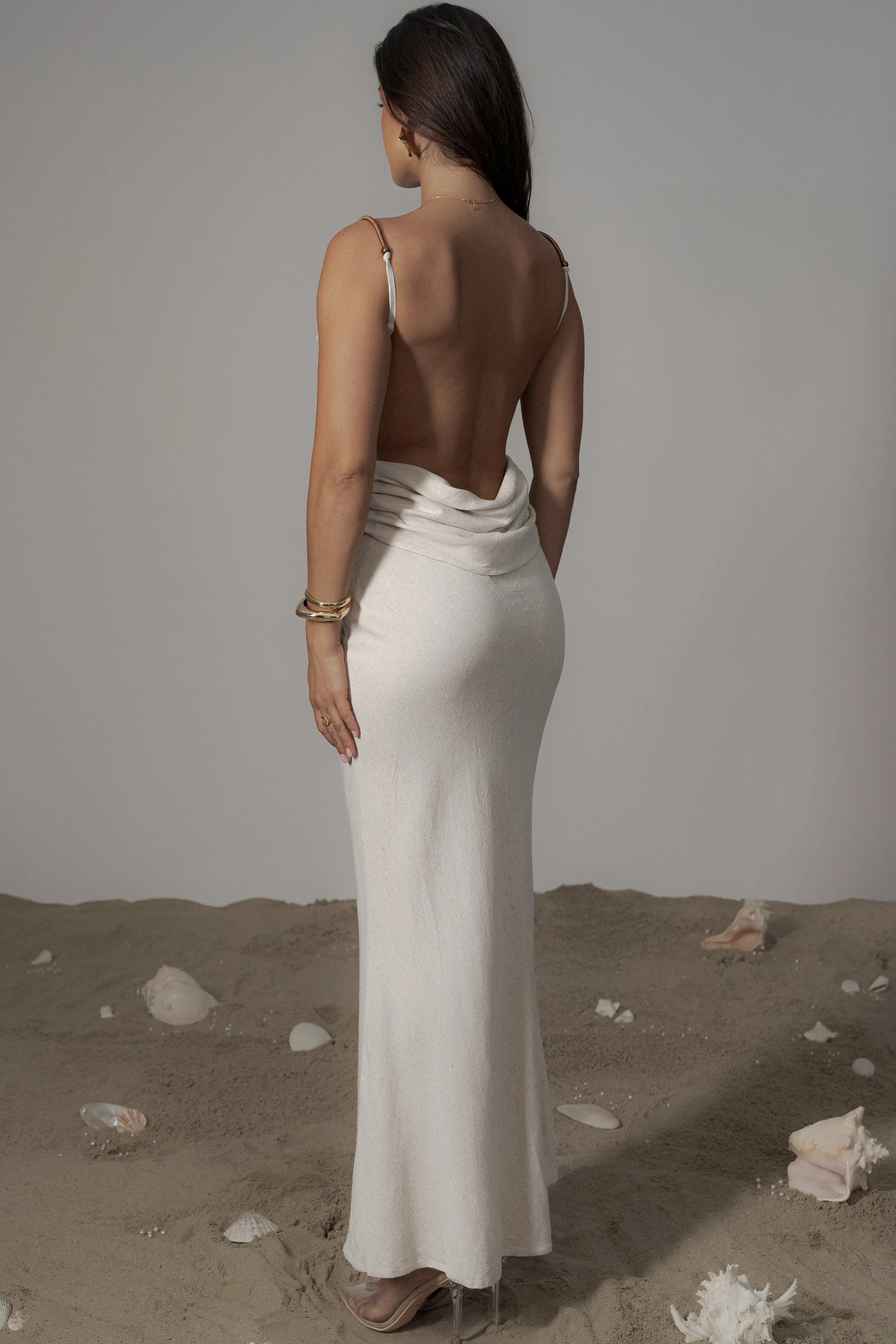 Natural Getaway Linen Maxi Dress