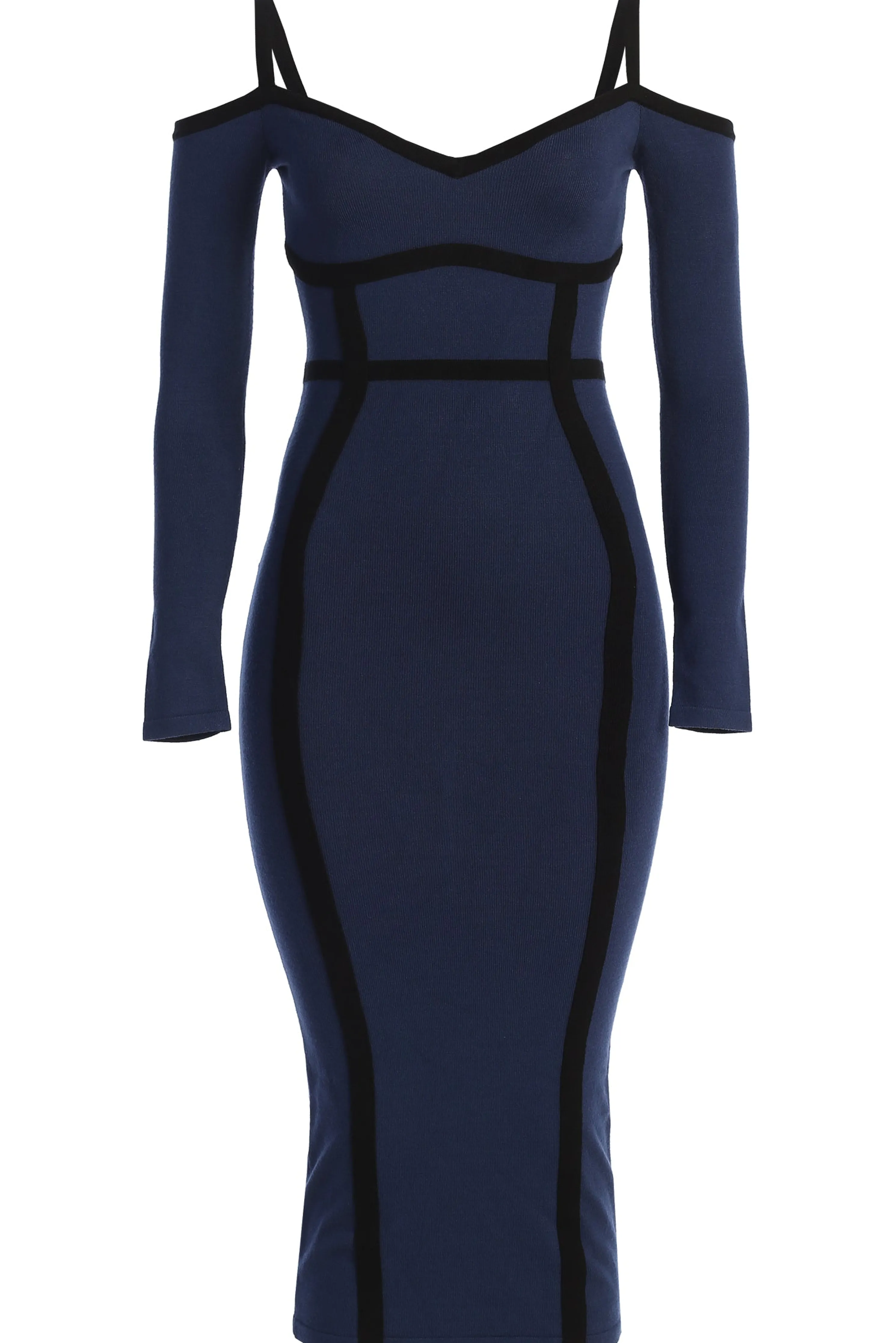 Navy  Debora Knit Midi Dress