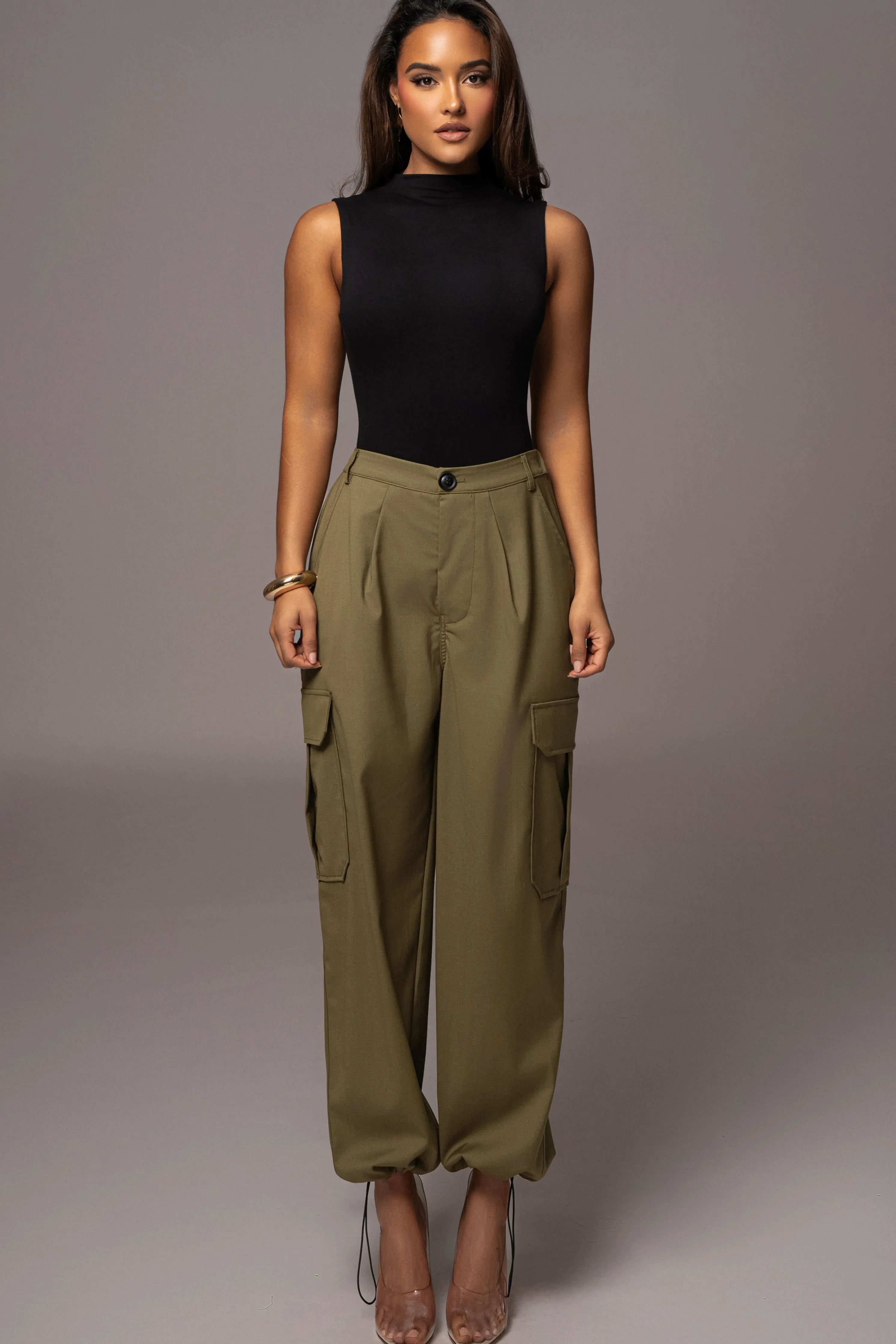 Olive Fast Track Drawstring Joggers