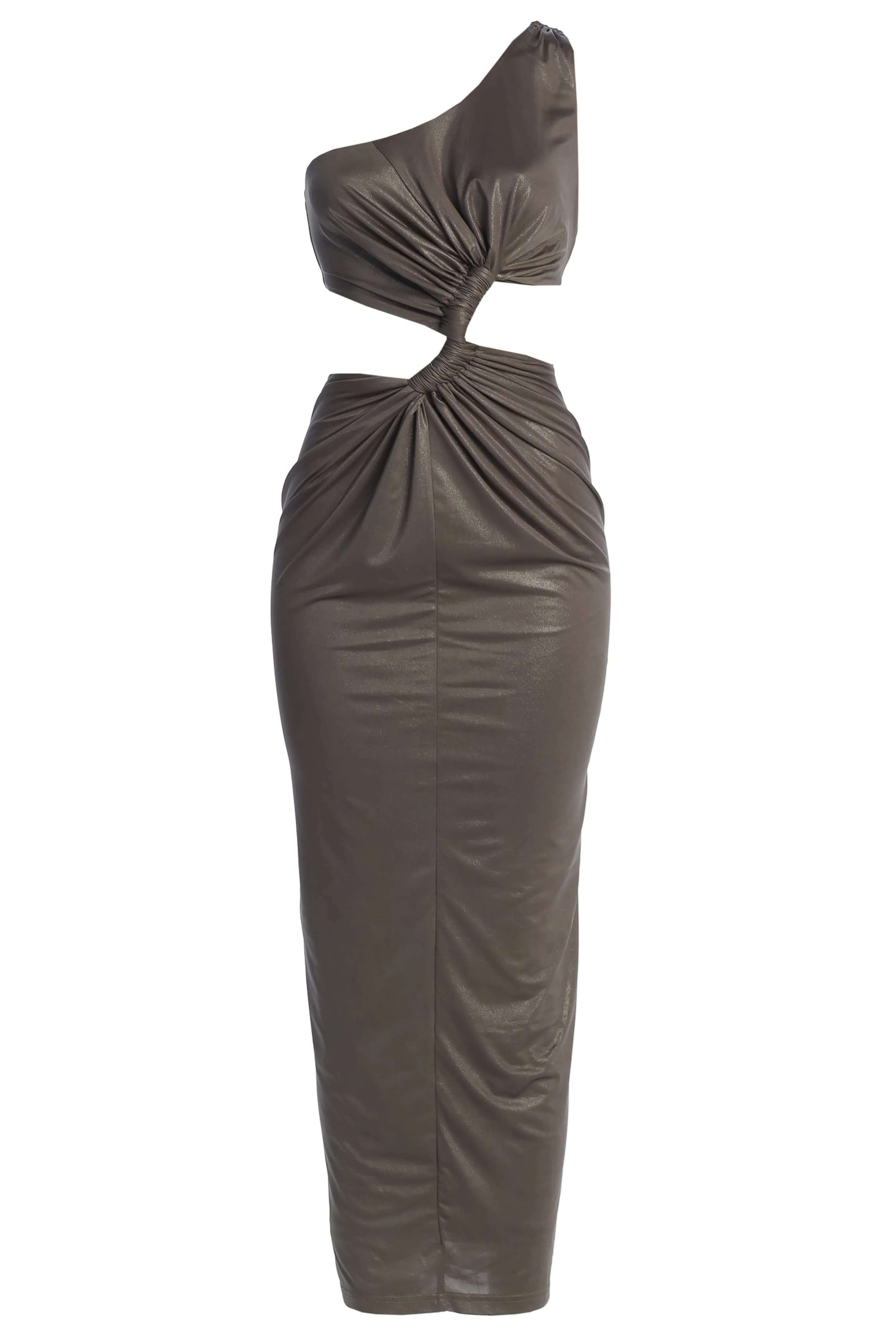 Olive Joce One Shoulder Maxi Dress