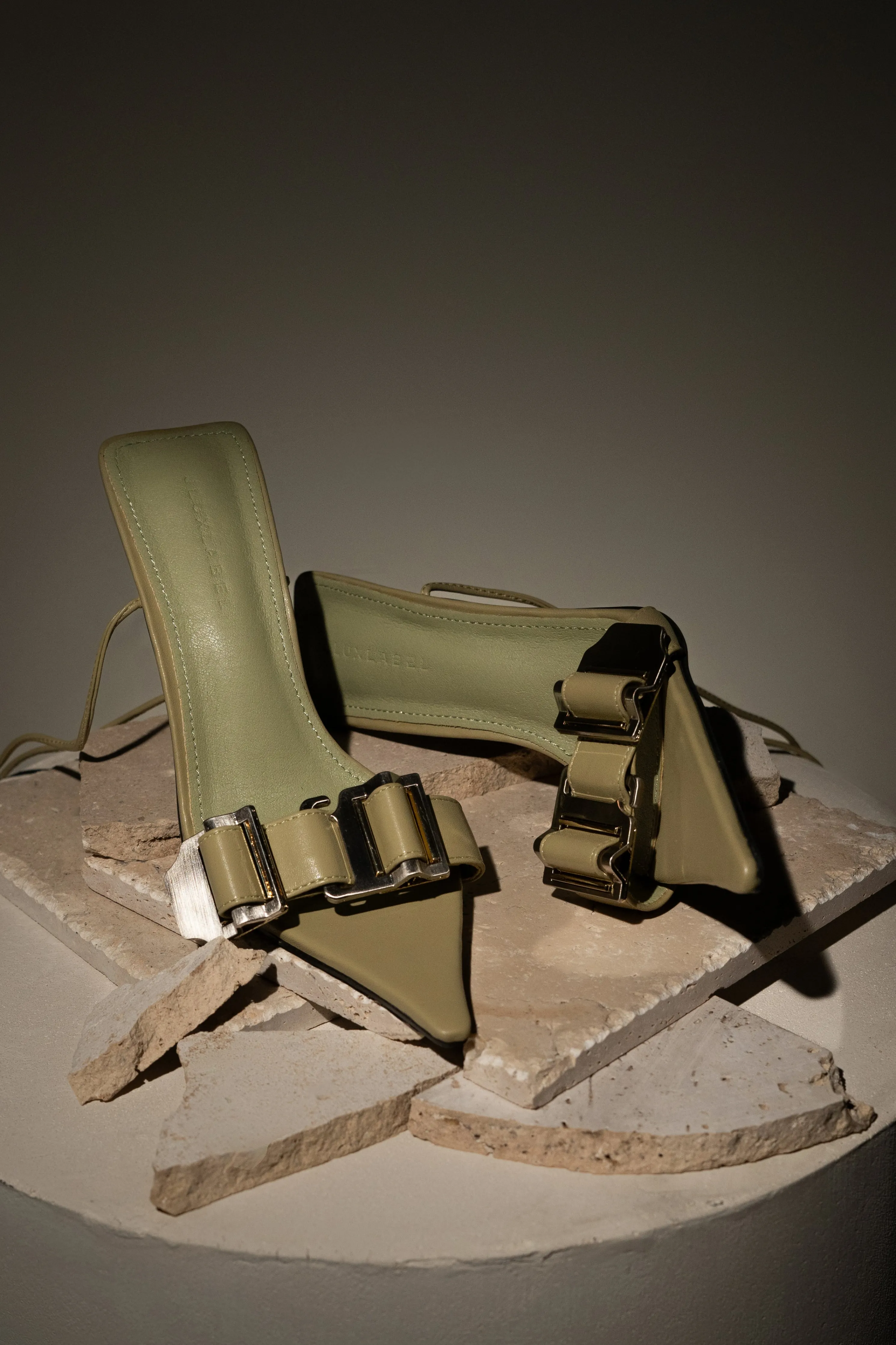 Olive Regal Pointed Toe Heels