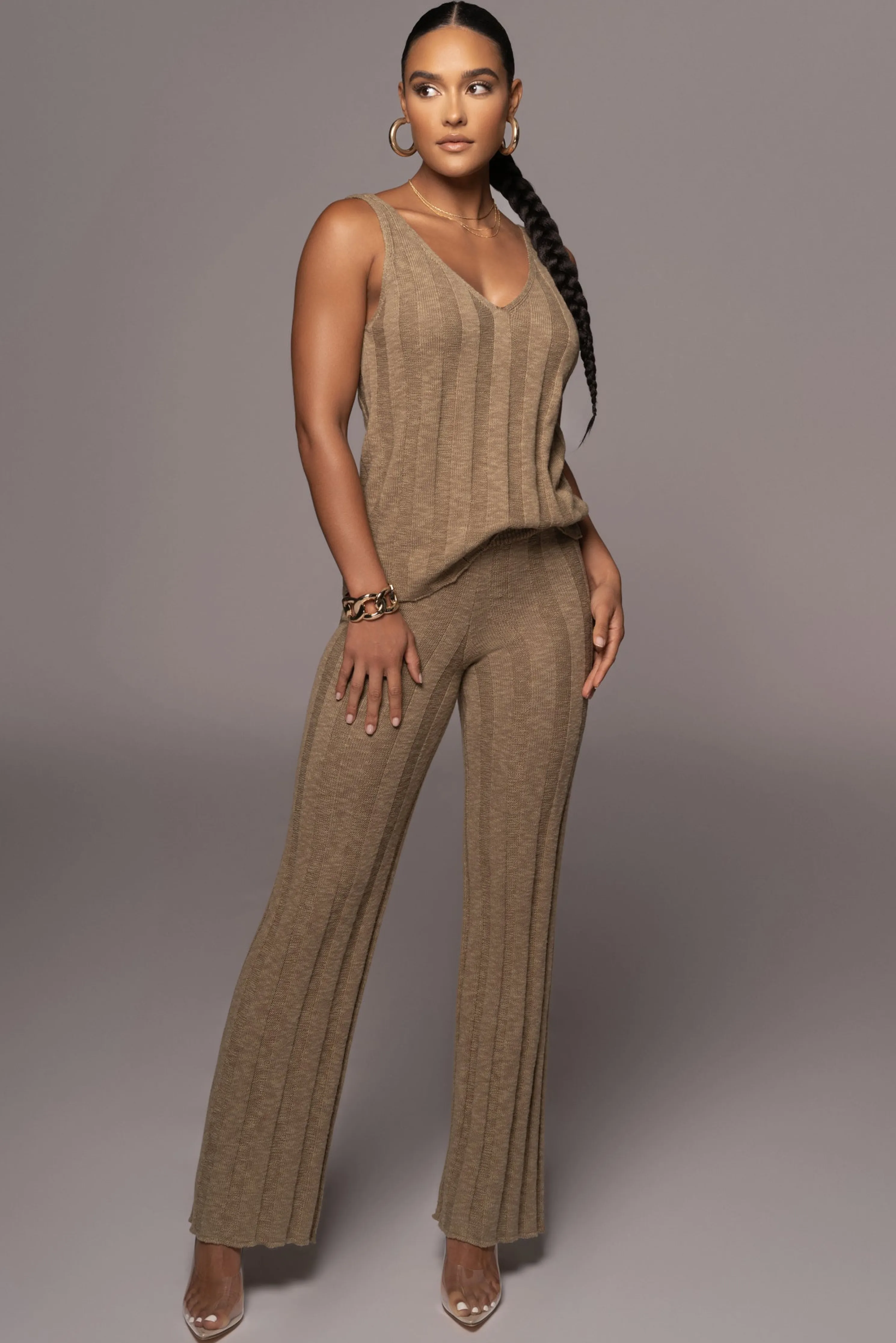 Olive West Bound Sweater Set