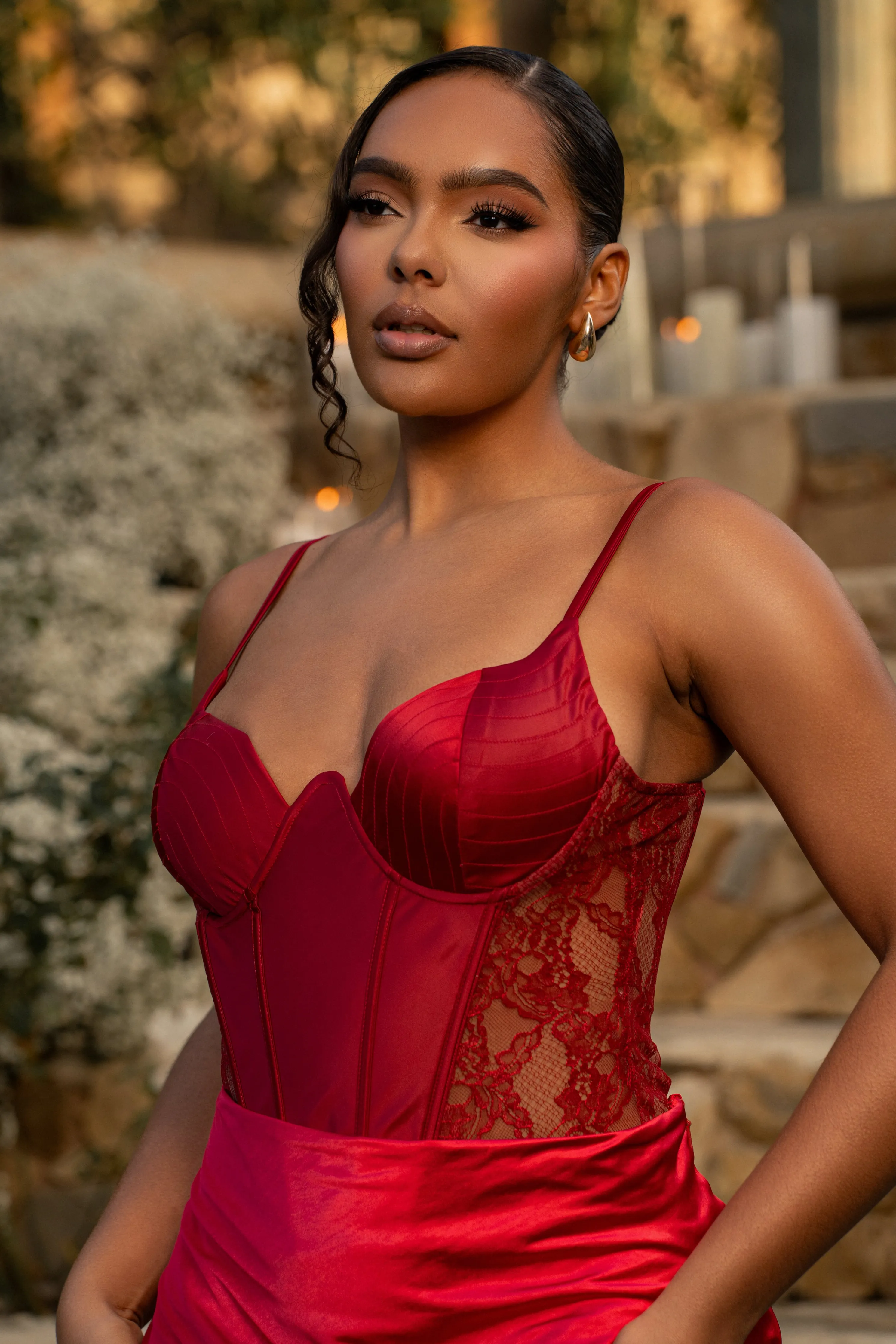 Red Incomparable Lace Bodysuit