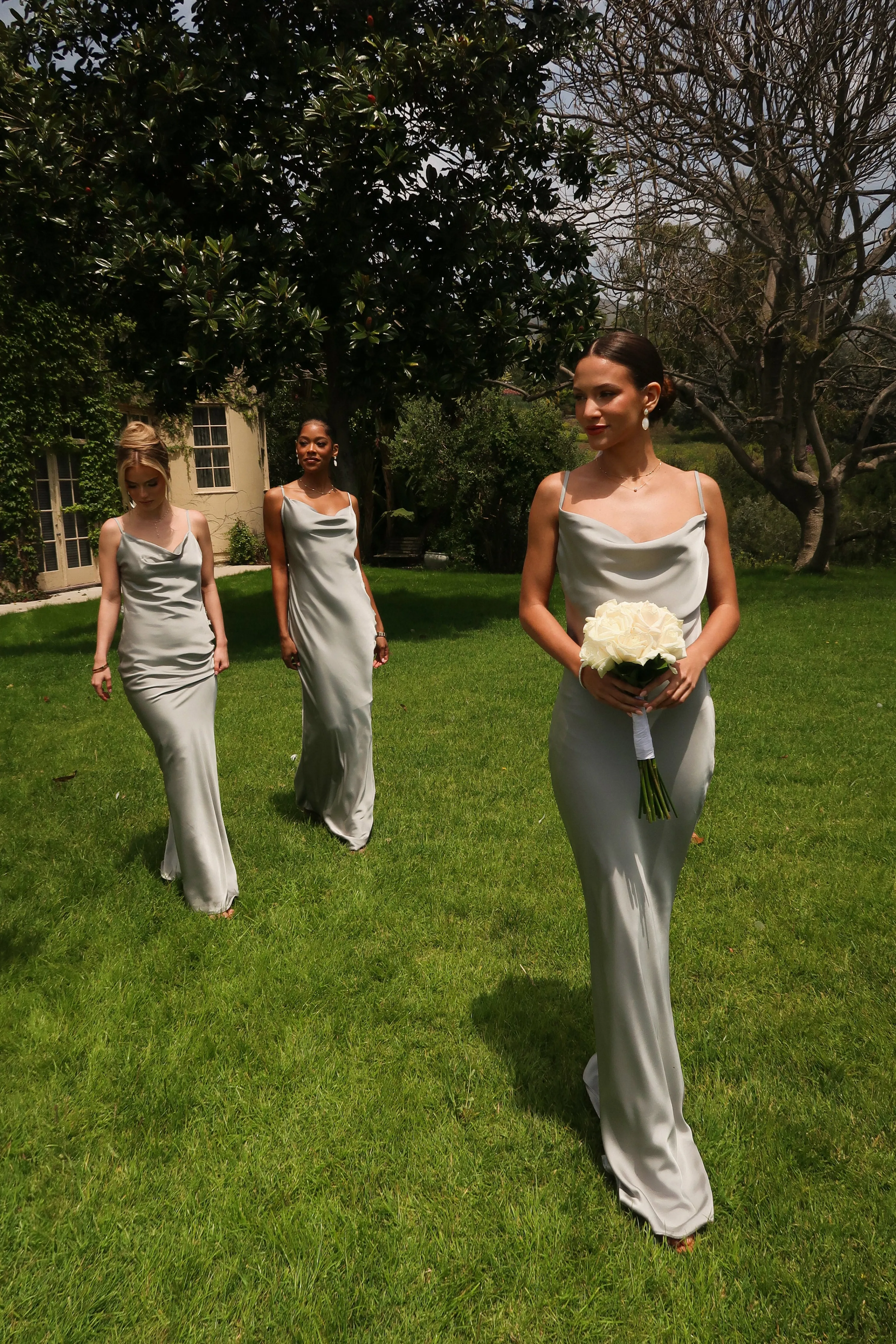 Sage Down The Aisle Satin Gown