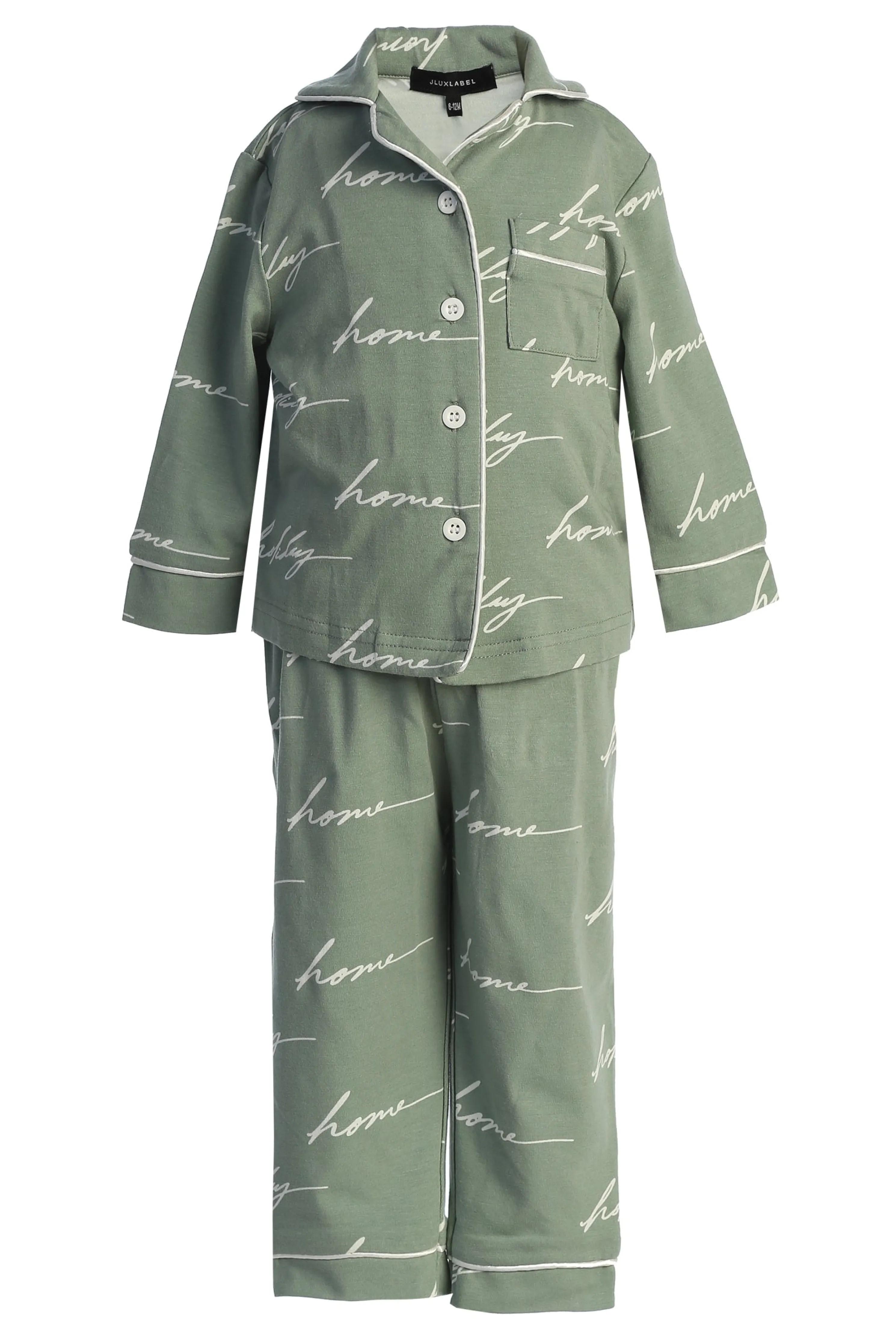 Sage Home For The Holidays Kids Pajama Set