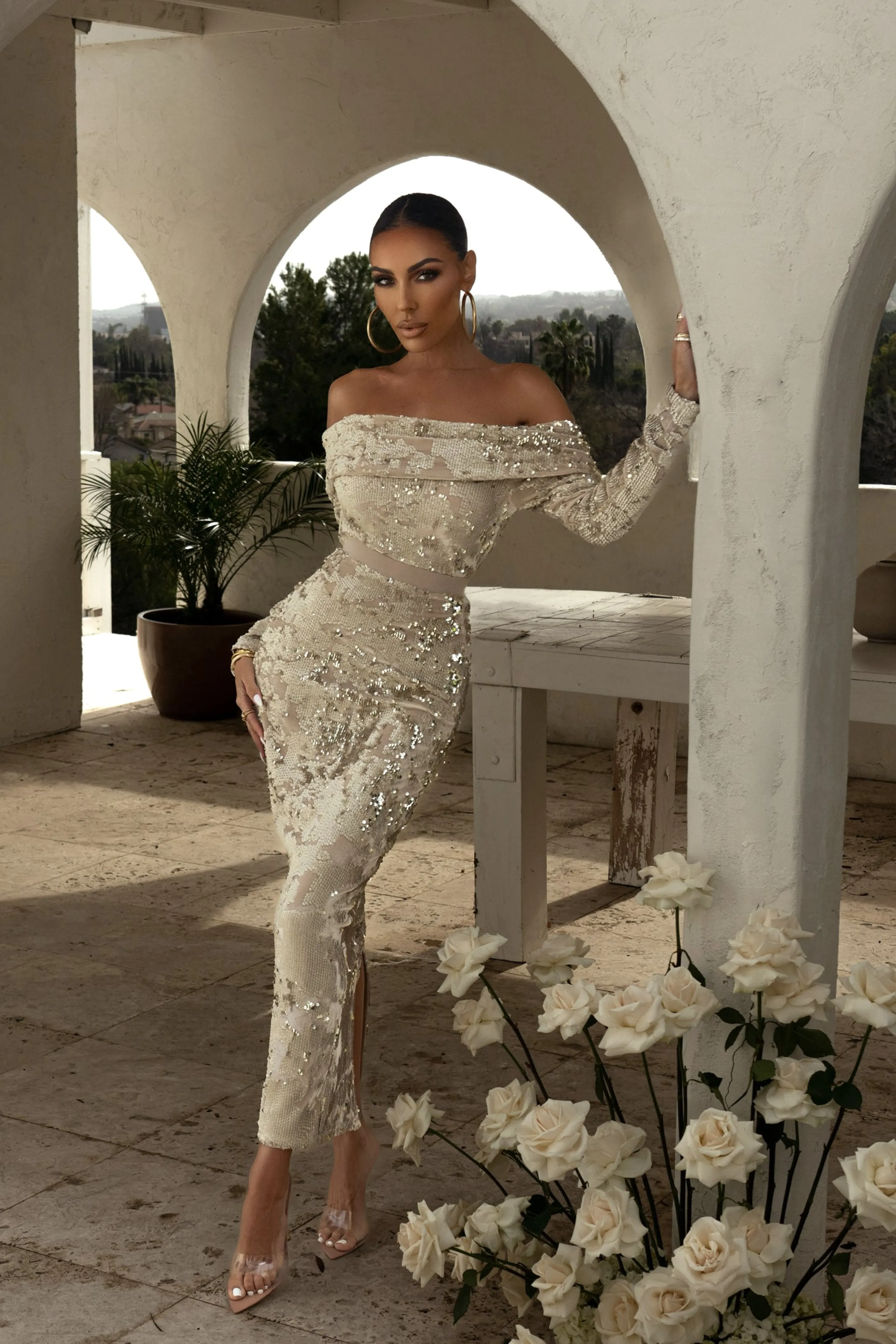 Stone Impressions Sequin Skirt