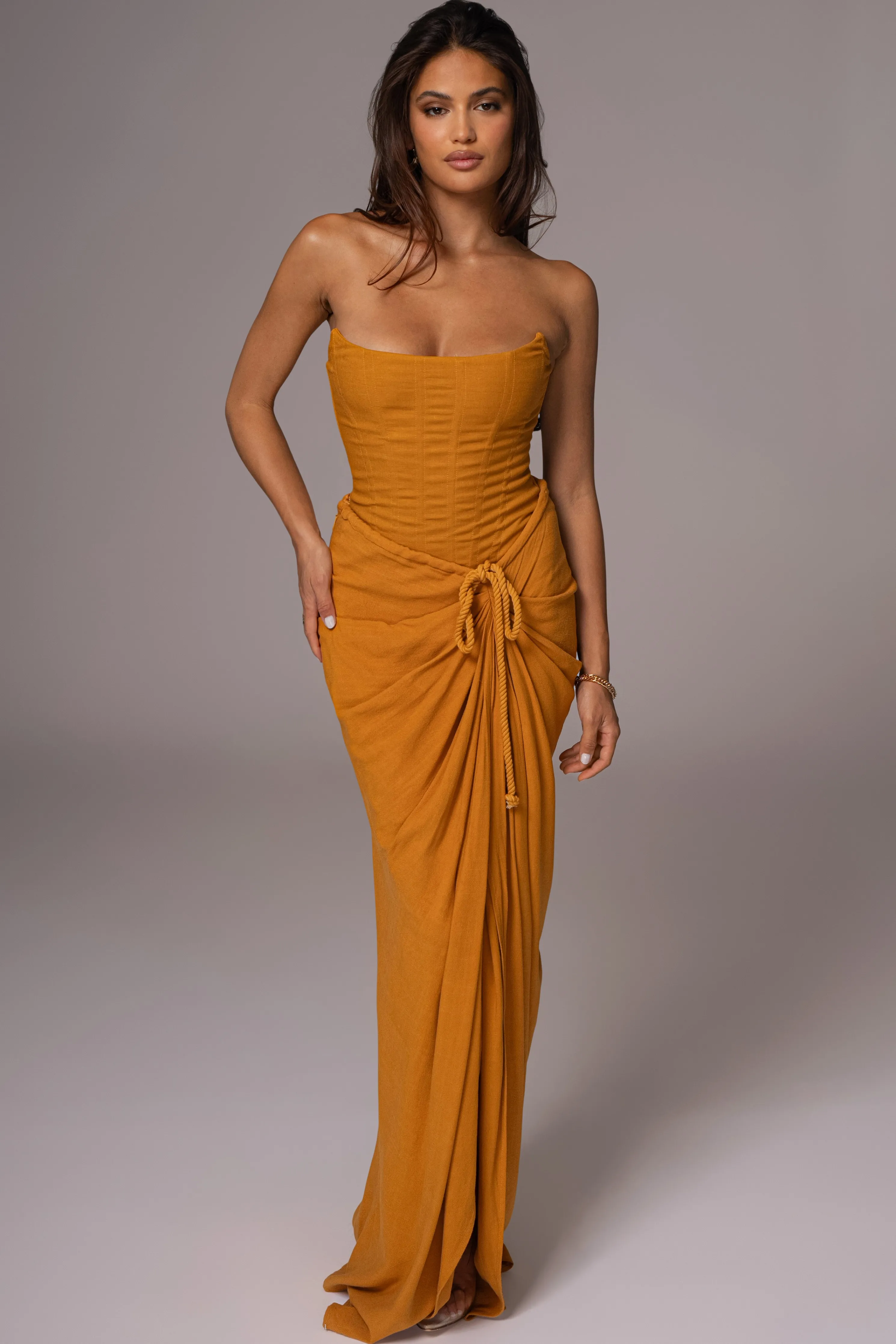 Yellow Fenix Reversible Linen Corset