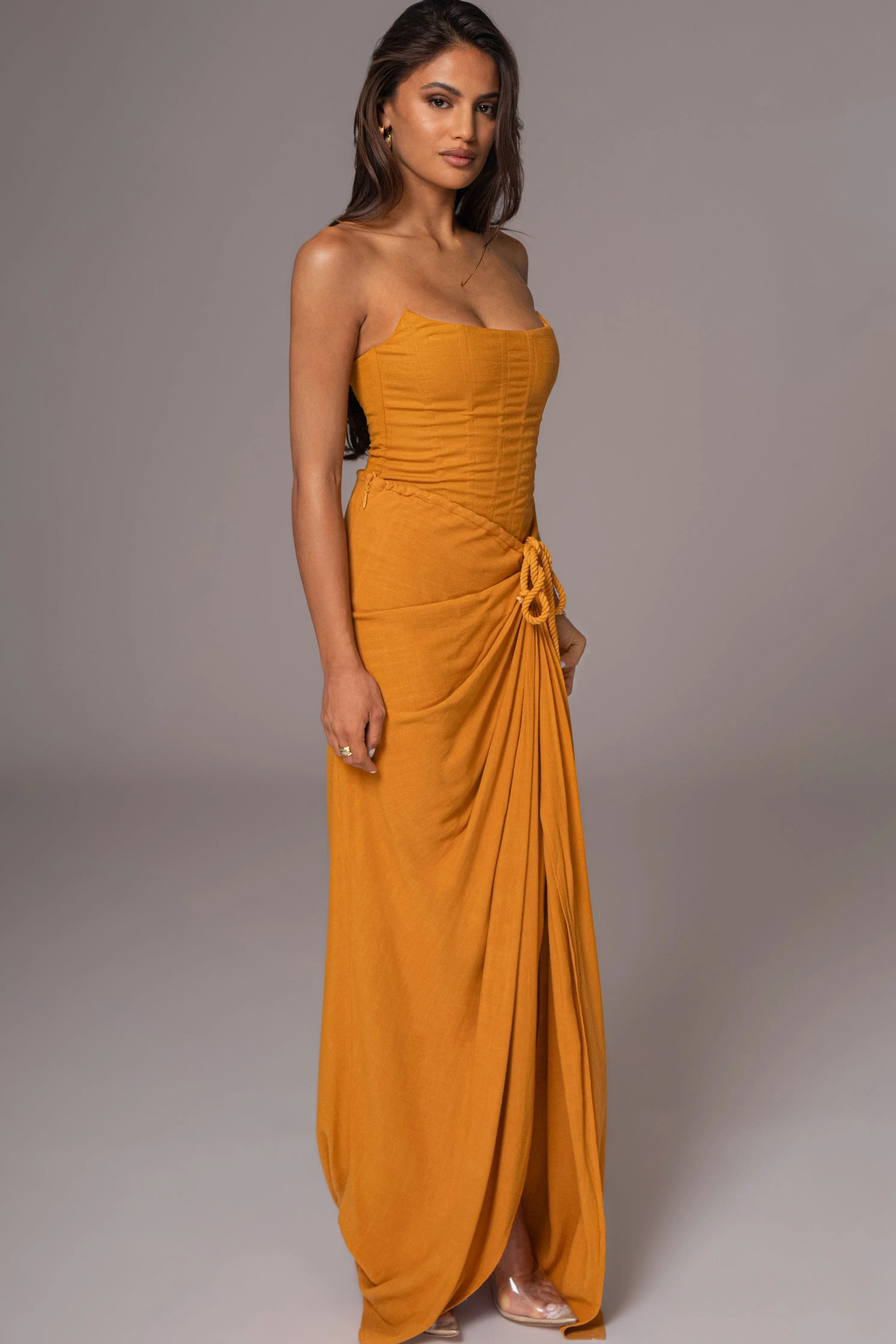 Yellow Fenix Reversible Linen Corset