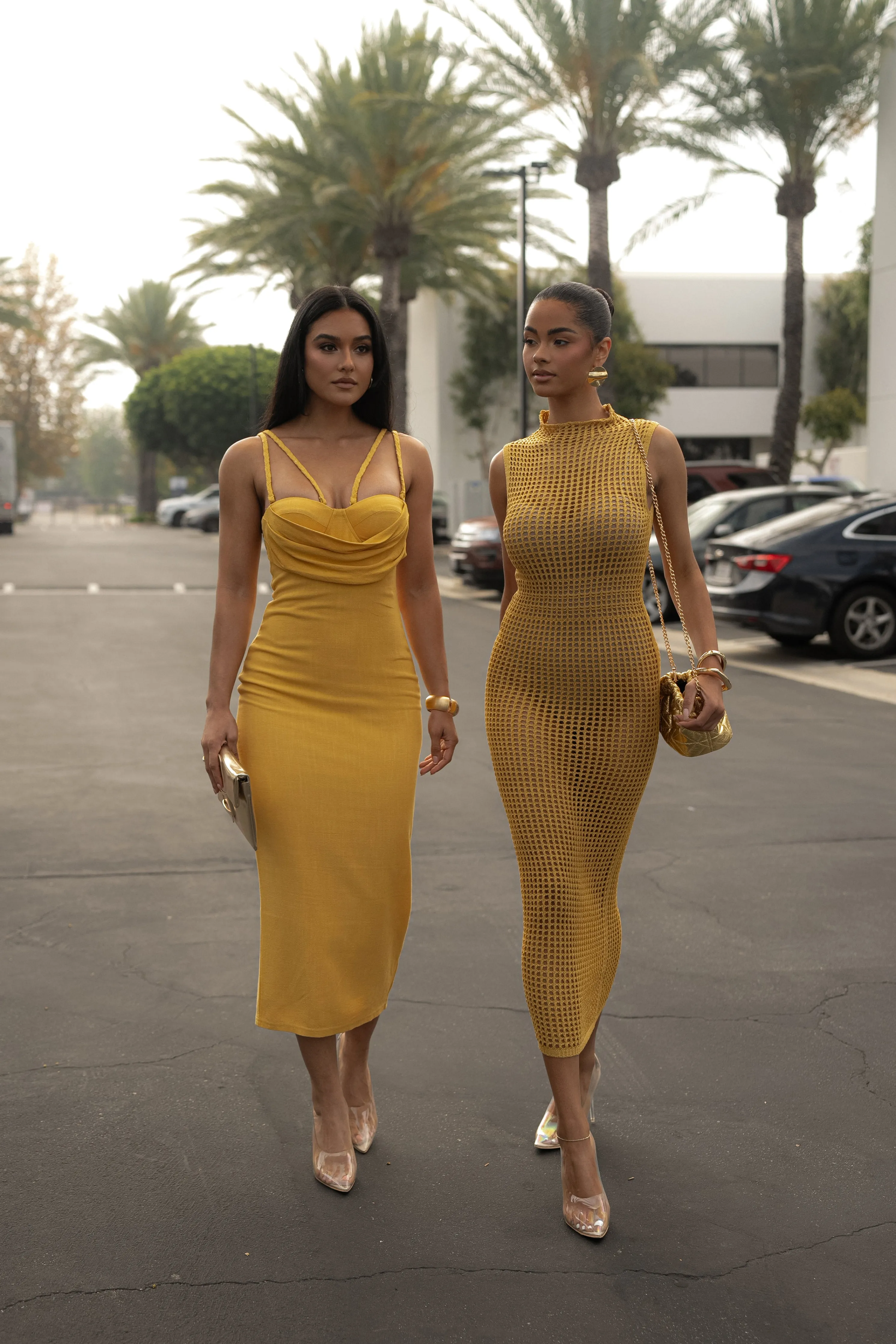 Yellow Linen Visions Of You Dress